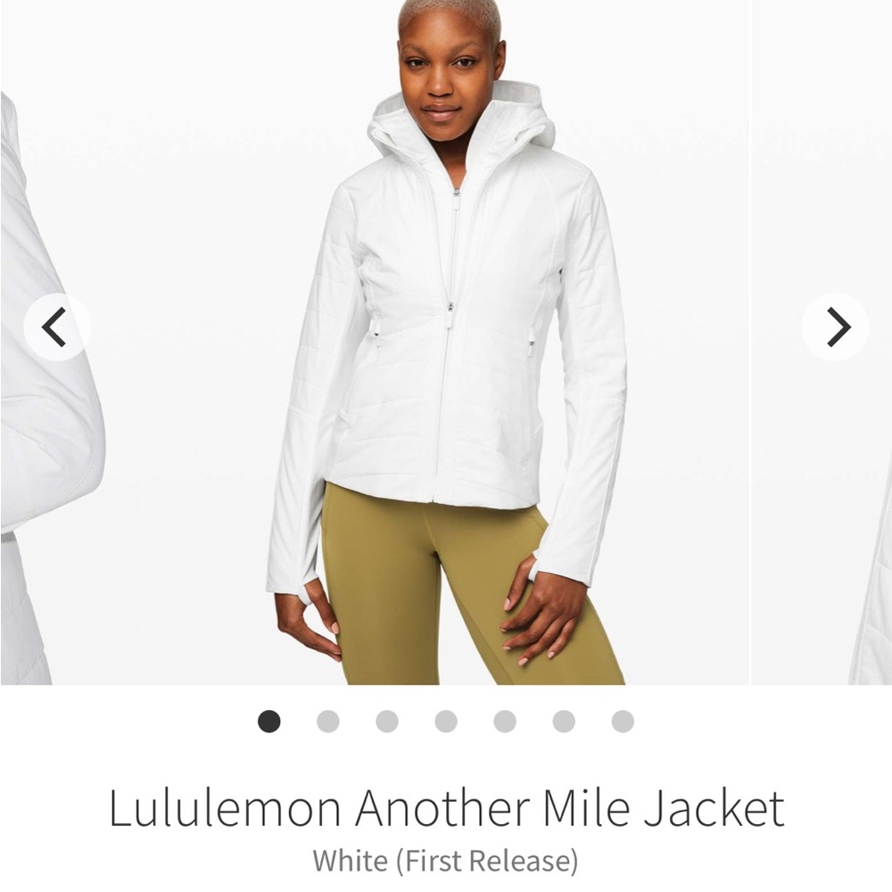 lululemon white cropped jacket with removable liner - Another Mile original